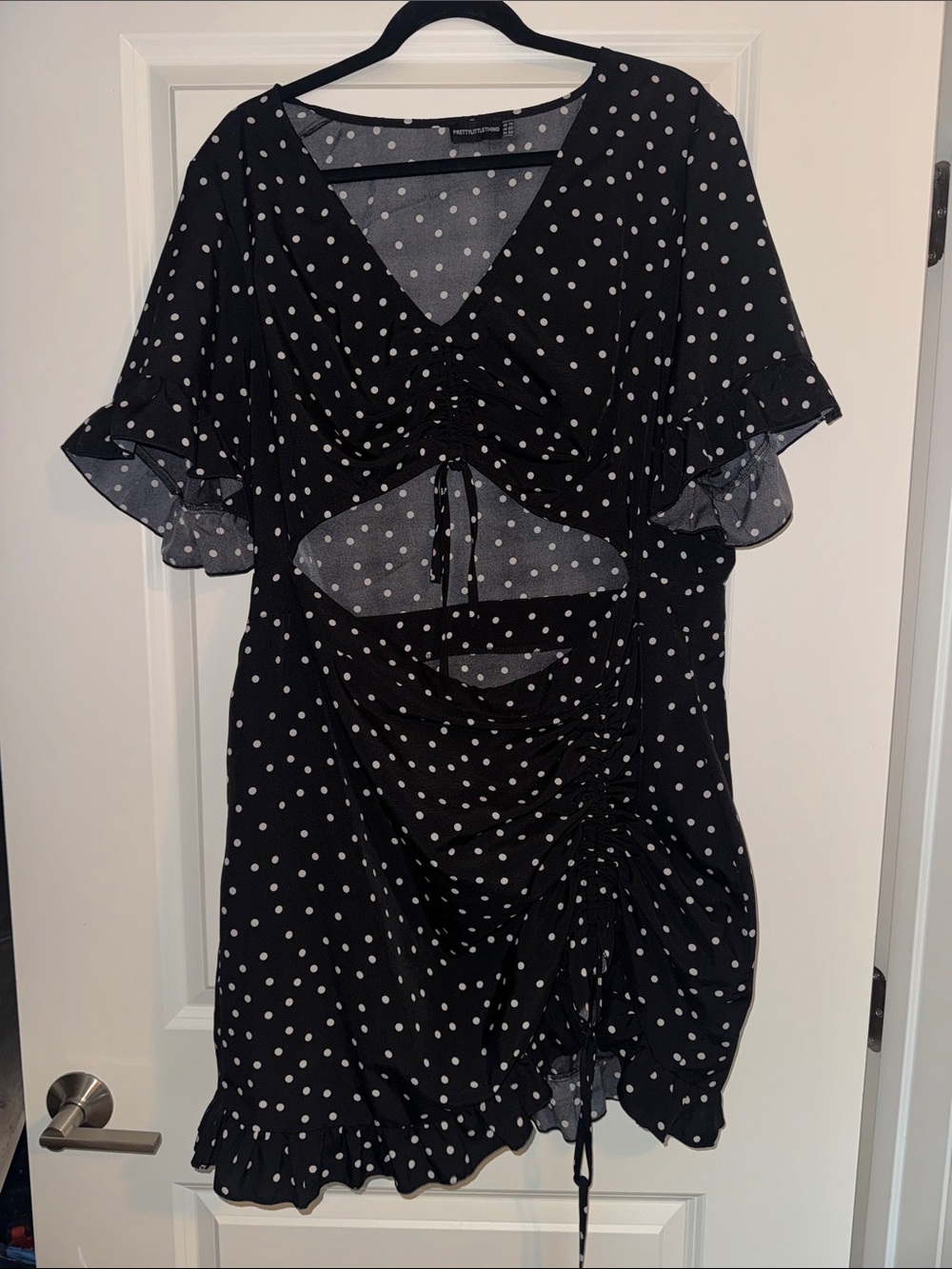 PrettyLittleThing Black and White Polka Dot Dress